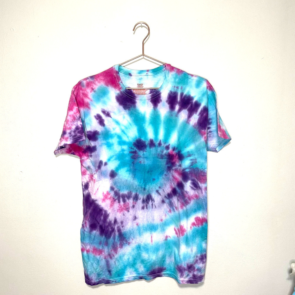 Tie Dye Spiral Custom Hanes Medium T-shirt